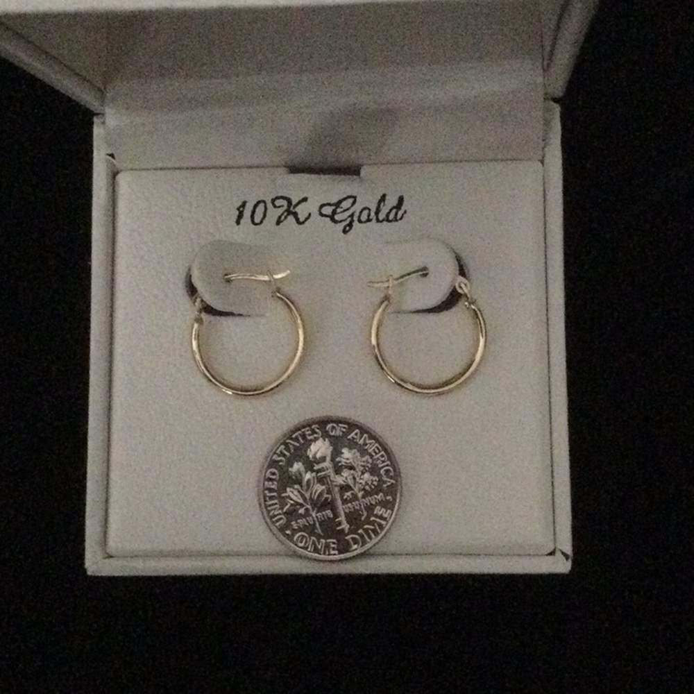 10k pure gold hoops